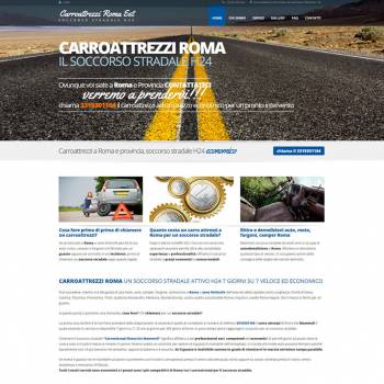 Sito web per Carroattrezzi Roma Est soccorso stradale. Grafica e cms personalizzato. Ottimizzazione seo motori di ricerca.