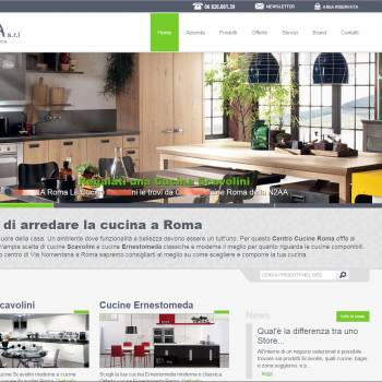 Sito web  su misura per il  centro cucine Roma Scavolini. Grafica e cms personalizzato.  Ottimizzazione seo motori di ricerca.