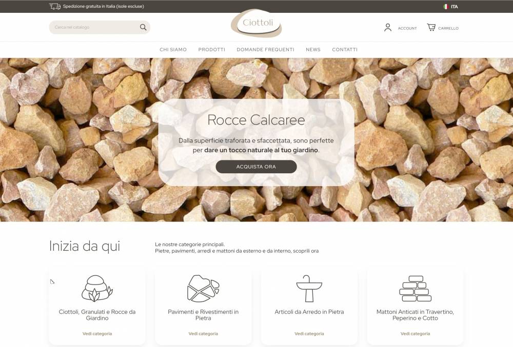 Sito e-commerce ciottoli.it