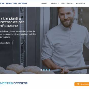 Sito web  su misura per De Santis Forni. Grafica e cms personalizzato.  Ottimizzazione seo motori di ricerca.